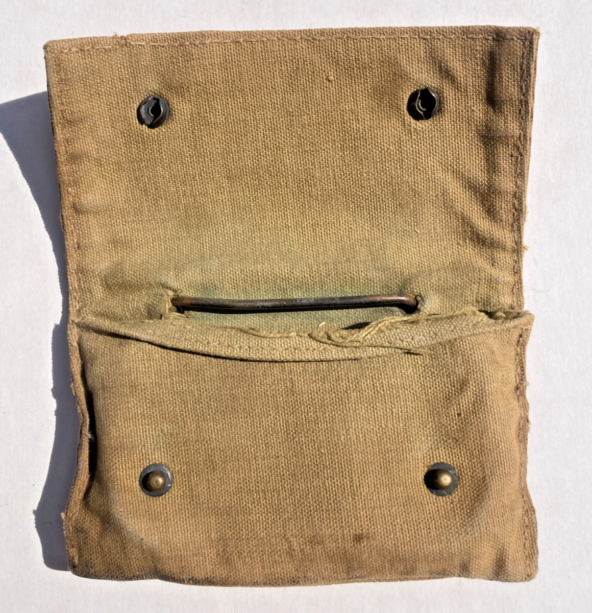 WW1 US Army Military M1904 Carlisle Bandage First Aid Pouch Pea
