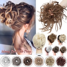 Curly Messy Bun Hair Piece Scrunchie Updo Cover Blonde Hair Extension As Human H