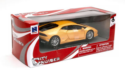 NEW RAY 1/32 LAMBORGHINI HURACAN GELB MODELLBAU STATISCHES MODELL DIECAST