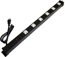Opentron OT2063 Metal Surge Protector Power Strip 2 Feet 6 Outlet 3 Feet Cord