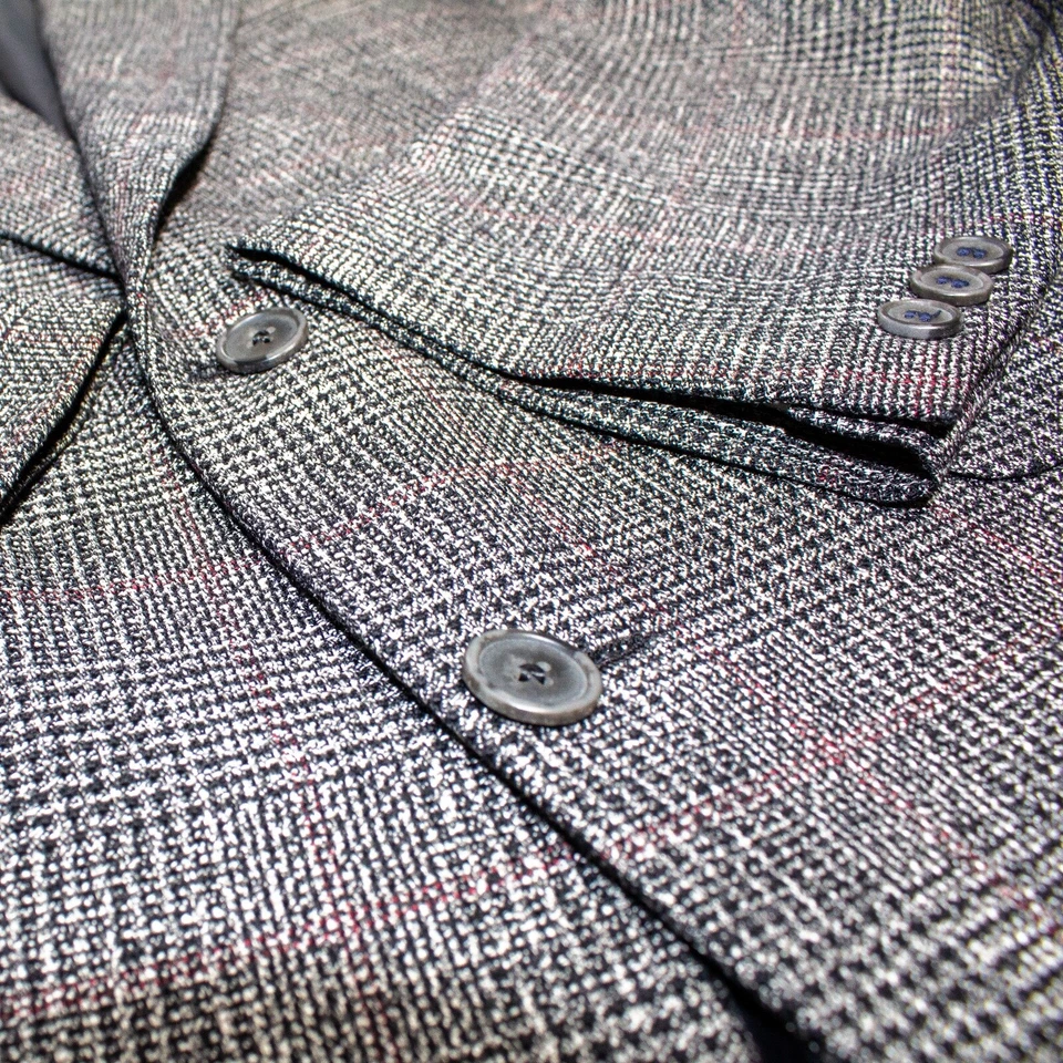 Винтажный Kingsridge Sport пальто мужской размер 40R (est.) 100% шерсть Glen чек клетку США - Изображение 3 из 4