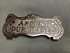 Reproduction NCR Red Brass top sign model 129 or 130 Art Nouveau