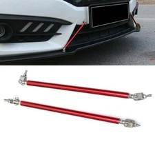 Adjust 10"-13" Front Bumper Lip Splitter Strut Rod Tie Support Bars Universal US