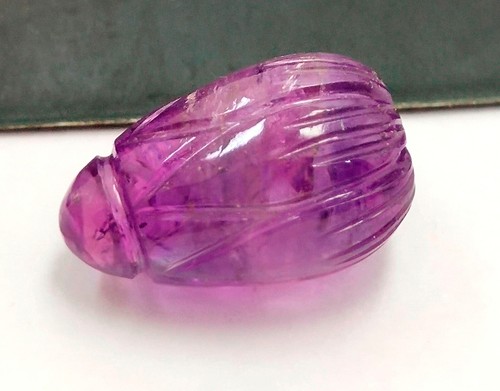 Piedra preciosa suelta tallada en forma de gota de amatista púrpura natural - Imagen 13 de 23