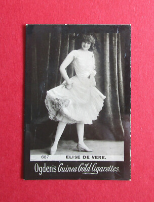 GDENS GUINEA GOLD SCARCE 1900 CIGARETTE CARD  STAGE & MUSIC HALL  ELISE DE VERE