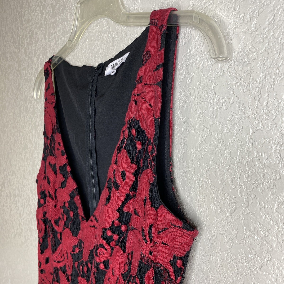 BB Dakota Mini Dress Size 0 Red Black Lace Whimsigoth Fairy