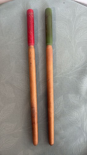VINTAGE WOODEN DRUM OR DRUM STICKS