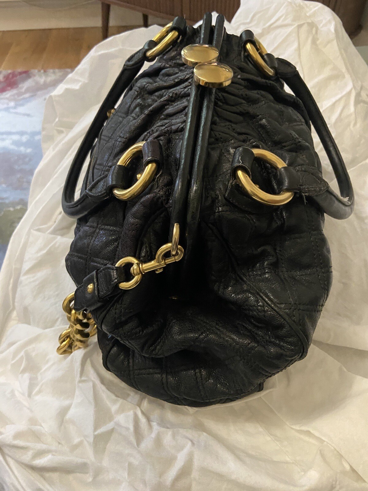 Marc Jacob’s The Stam Bag In Black image 2
