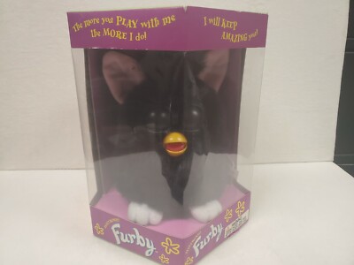 Furby 1998 Black & White Feet Pink Tiger Electronics 70-800 New In Box Vintage