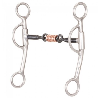 Kelly Silver Star THREE PIECE ROLLER MOUTH BIT w/ 5 1/4'' sweet iron mouth 7 1/4''