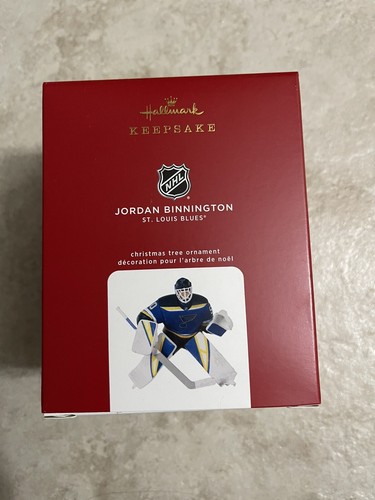 Hallmark Keepsake Ornament NEW Jordan Binnington NHL Hockey St Louis Blues MIB - 第 1/4 張圖片
