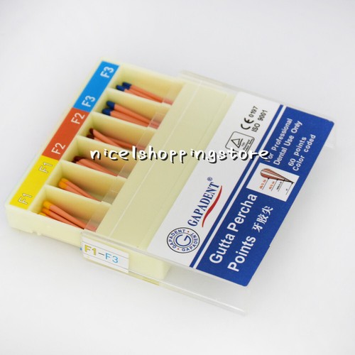60Pcs Dental Eododontics Root-Canal Obturating Points Gutta Percha Points F1-F3 - Picture 23 of 24