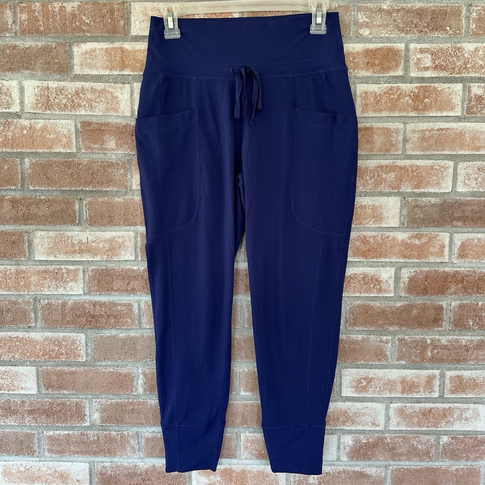 Fabletics Sleek Knit Drawstring Pants Joggers Blu… - image 2