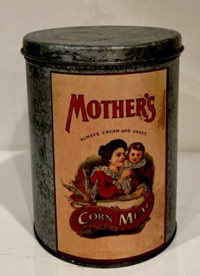 Decorative Collectible Tin Box Container  Mother s Corn Meal  China