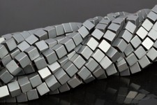 6MM Matte Black Hematite Cube Grade AAA Natural Gemstone Loose Beads 15.5"