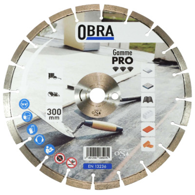 OBRA Diamanttrennscheibe PRO 300mm 20 Segmente für harte Materialien *NEU*