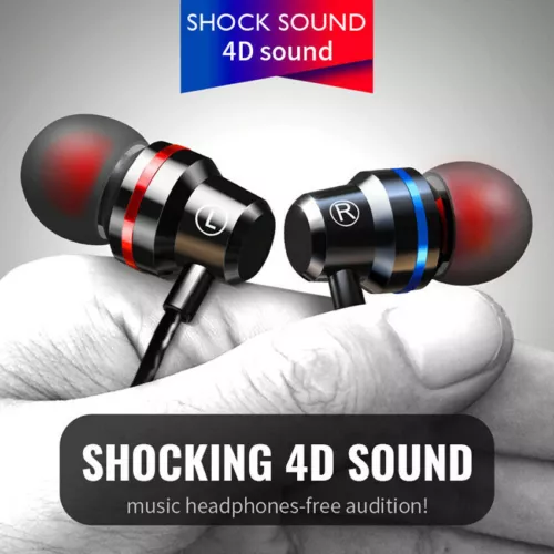 3.5mm HIFI Super Bass Headset In-Ear Earphone Stereo Earbuds Headphone Wired Mic