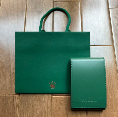 ROLEX グリーン レザー ケース ROLEX Watch Case Green Leather Protection Watch Holder