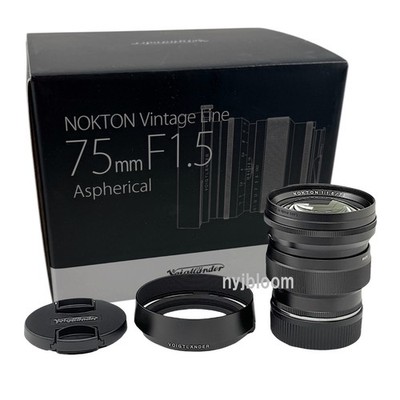 New VOIGTLANDER NOKTON VINTAGE LINE 75mm f1.5 Asph BLACK Manual Focus VM Mount