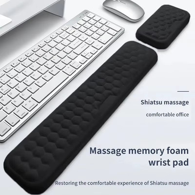 Ergonomic Memory Foam Keyboard Mouse Wrist Rest Pad Hand Support for Laptop PC