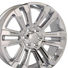 Cv44 22x9 Chrome 5822 Wheels 6x139.7 24et Fits Silverado Tahoe Suburban