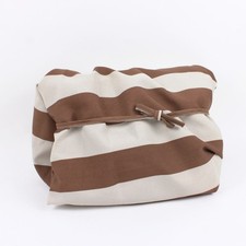 Brown Taupe Striped Patio Umbrella Replacement Canopy