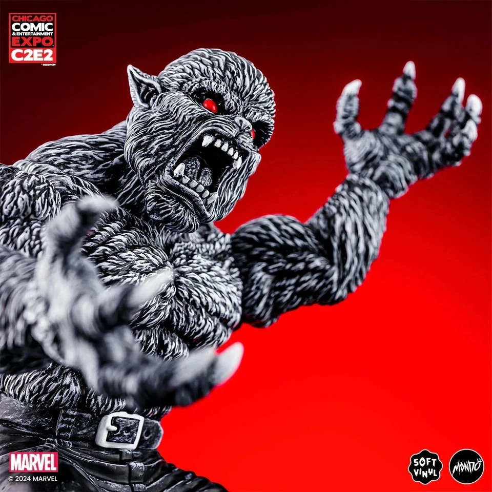 Pluma y tinta Mondo Hombre Lobo de Noche Variante James Groman Nuevo en Caja Marvel Foto 4 de 4