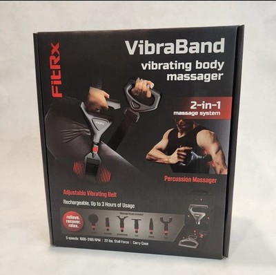 Vibrating Body Massager 2-in-1 Massage System FitRx VibraBand Black
