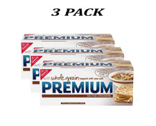  3 pack Premium Saltine Crackers, with Whole Grain Wheat, Lunch Snacks, 1.06 lb