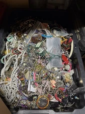 Jewelry Lot L Craft Junky Upcycle Parts Repair Mixed Materials