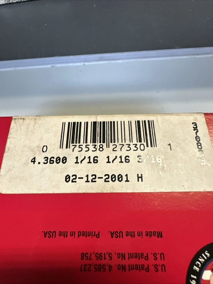 Juego de anillos de carreras de precisión HASTINGS 2M5536 (030 mm) 1/16-1/16-3/16 .030 NOS Foto 3 de 4