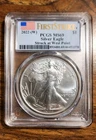 2022 (W) $1 AMERICAN SILVER EAGLE PCGS MS69 FIRST STRIKE