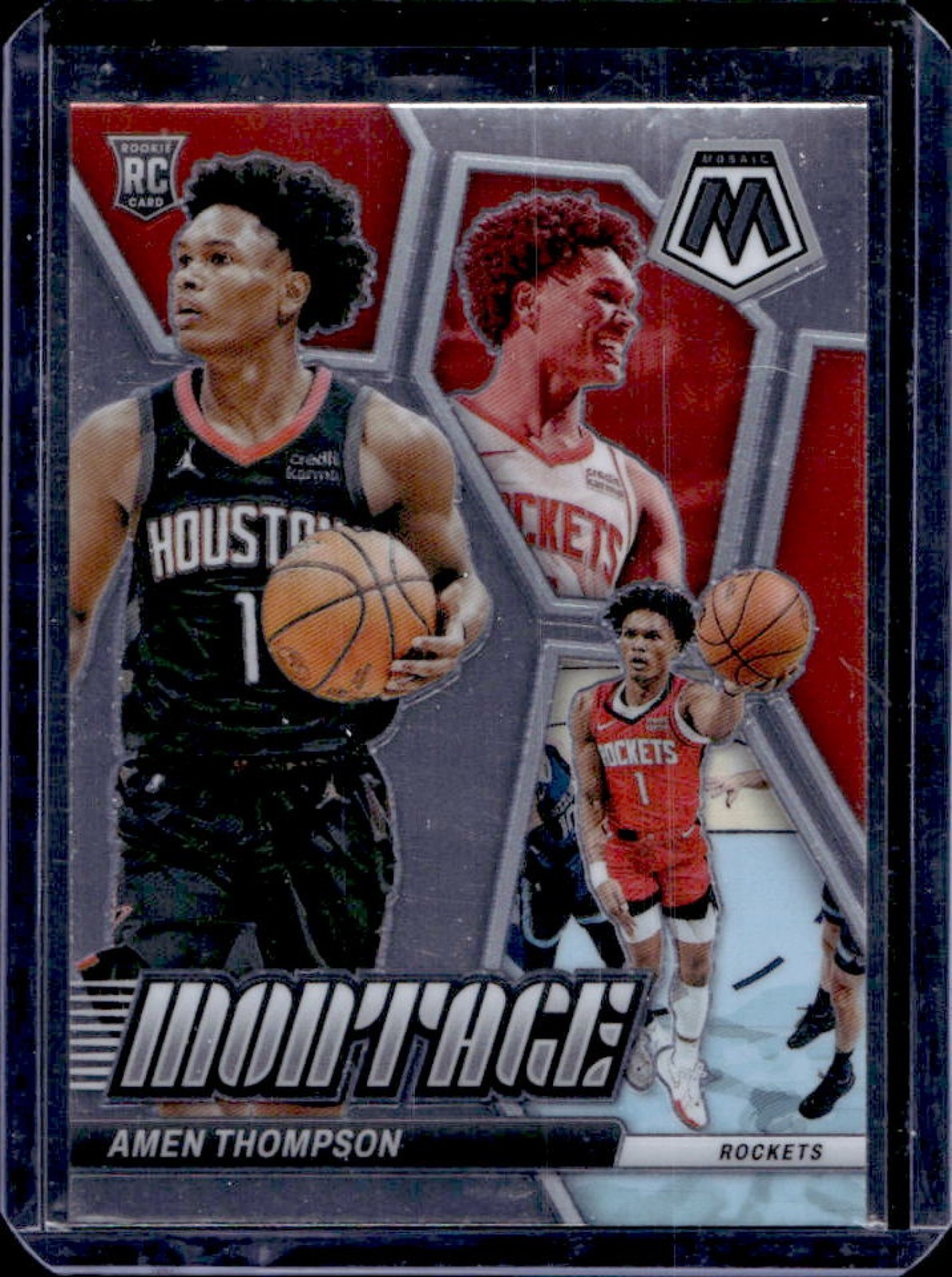 2023-24 Mosaic Amen Thompson Montage RC Rookie #26 Rockets