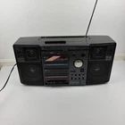 Vintage Boombox Emerson CTR961 AM/FM Dual Cassette Stereo Radio 20" - Tested