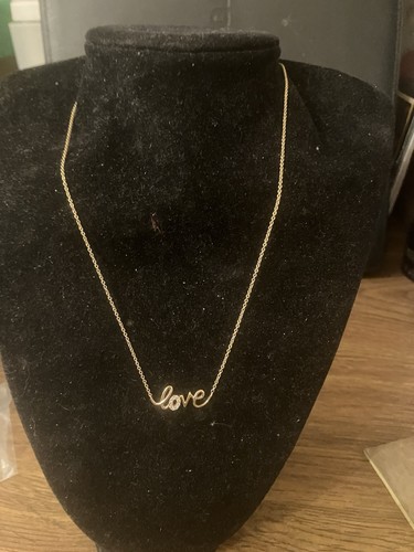 14K "Love" Diamond Pendant Necklace