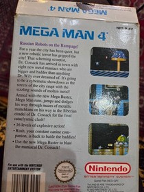 Nintendo NES Mega Man 4 CIB &ndash; Complete in Box &ndash; Capcom &ndash; PAL UKV &ndash;Very Good Rare