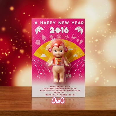 Sonny Angel 2016 Zodiac Monkey New Year Greeting Card Figure Japan