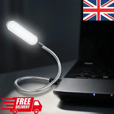 Mini USB LED flexible tragbare Licht Lampe biegsam für PC Laptop Powerbank UK