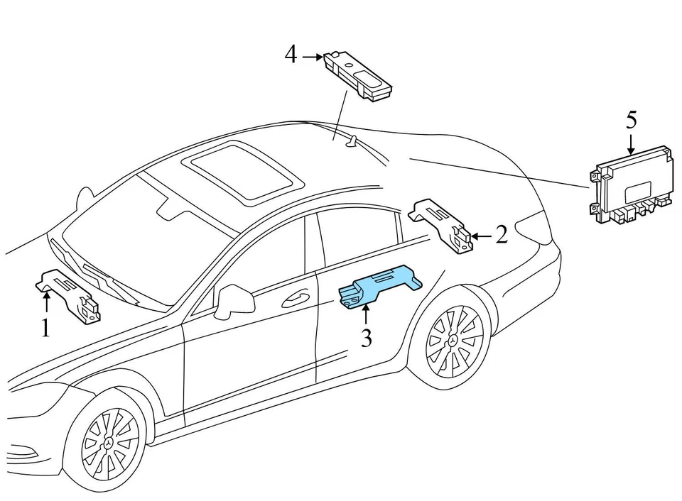 Mercedes-Benz CLS63 AMG S 2014 - Kessy/antena de entrada sin llave 2078200075 Foto 3 de 4