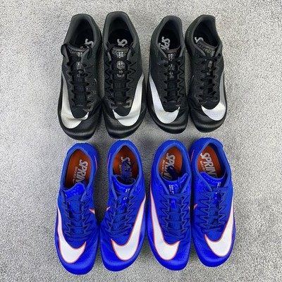 Nike Zoom Rival Sprint Track & Field Shoes Mens Sizes Blue Black Spikes *4 Pair*