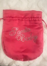 Victoria  s Secret Santa Baby Pink Satin Lingerie Bag