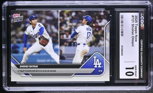 2025 TOPPS NOW #721 SHOHEI OHTANI 50 HR And 50 Strikeouts CGC 10 GEM MINT PSA