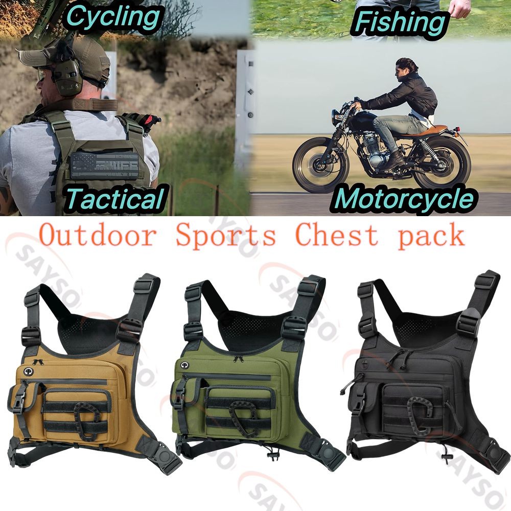 3Color Water Resistant Running Vest Tactical Chest Bag Pack for Sports Outdoor