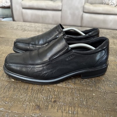 Men's Ecco Helsinki Slip-On Loafers Size 45 Black Soft Leather Mens 11