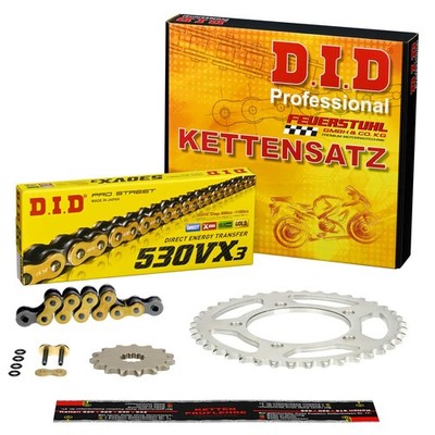 Kettensatz Honda CBR 1000 RR Fireblade (SC57) 06-07, DID EXTRA verstärkt, gold