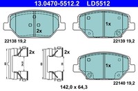 Bremsbelagsatz Scheibenbremse ATE Ceramic 13.0470-5512.2 FüR Opel Insignia Sport