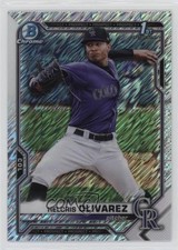 2021 Bowman Chrome Prospects Shimmer Refractor Helcris Olivarez #BCP-154 11vc
