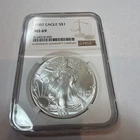 1987 $1 American Silver Eagle NGC MS69