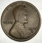 1916 S Lincoln Wheat Cent VG Very Good Condition 1c US Coin - 3589
