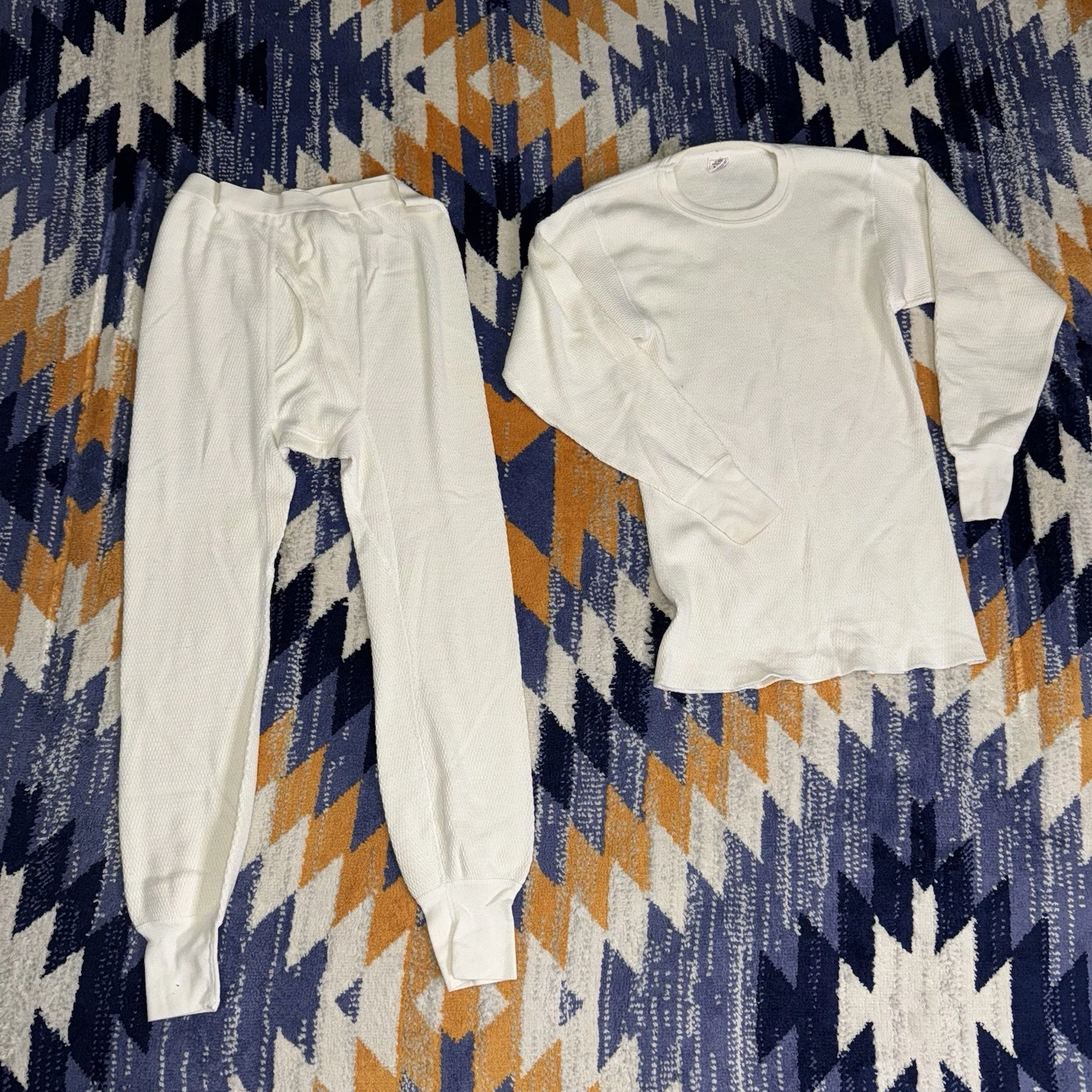 VTG JE Morgan Thermal Shirt Super Long Johns Waffle USA Base Layer Pants Set Med